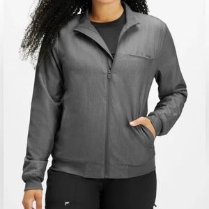 Fabletics Daily 3-Pocket Scrub Jacket EUC